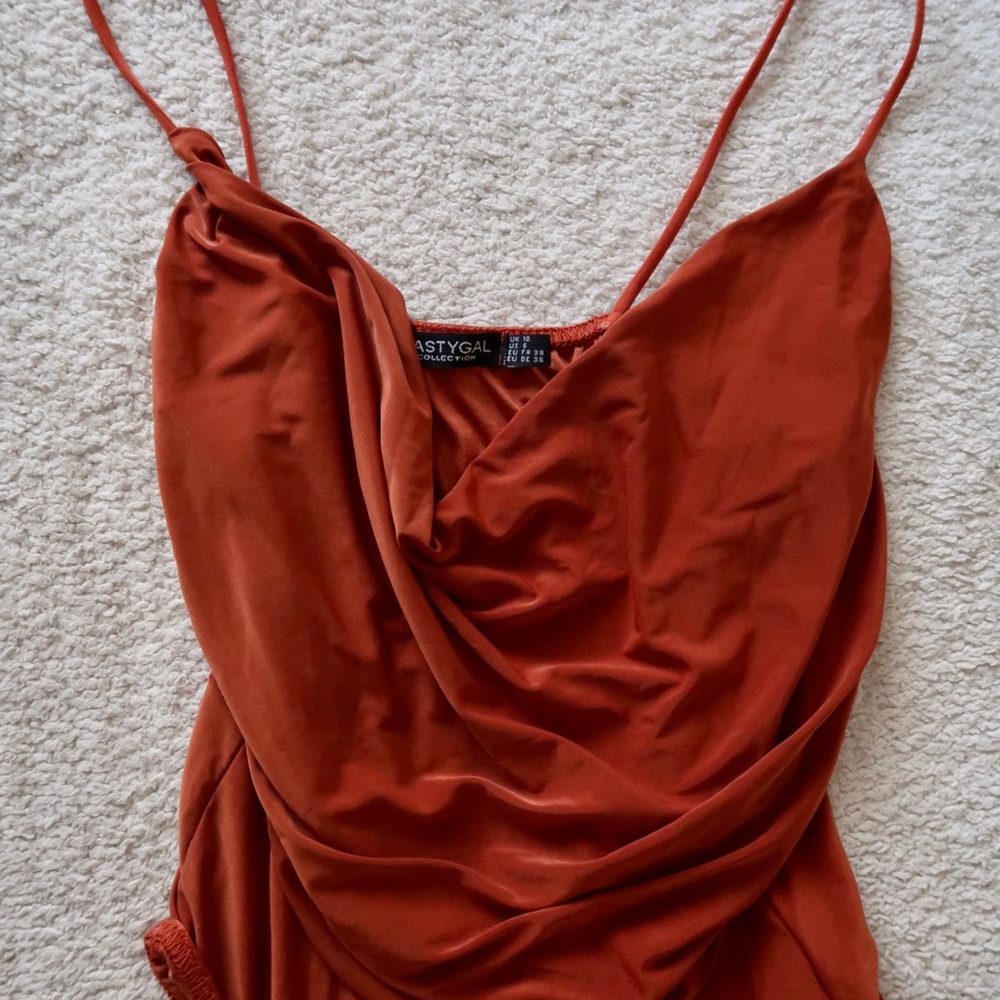Burnt orange slouchy bodysuit